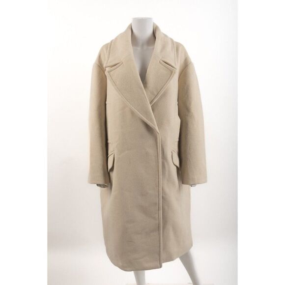 Zara Jackets & Blazers - Zara Womens Coat OverCoat Oversized Cream Ivory  L Large 2675/241 NWT
